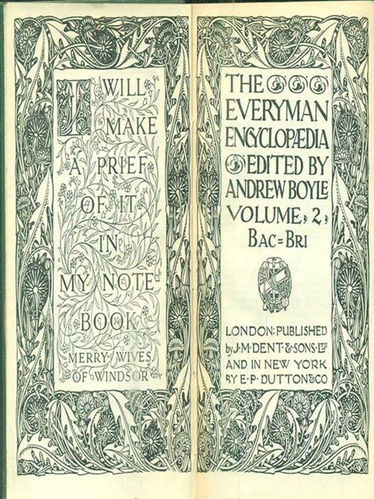 The Everyman Encyclopedia. Volume 2 - copertina