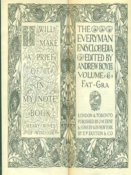 The Everyman Encyclopedia. Volume 6 - copertina