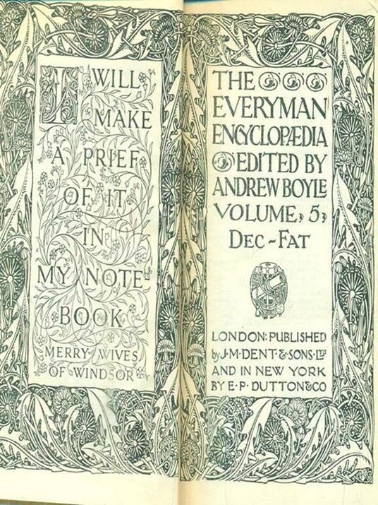 The Everyman Encyclopedia. Volume 5 - copertina