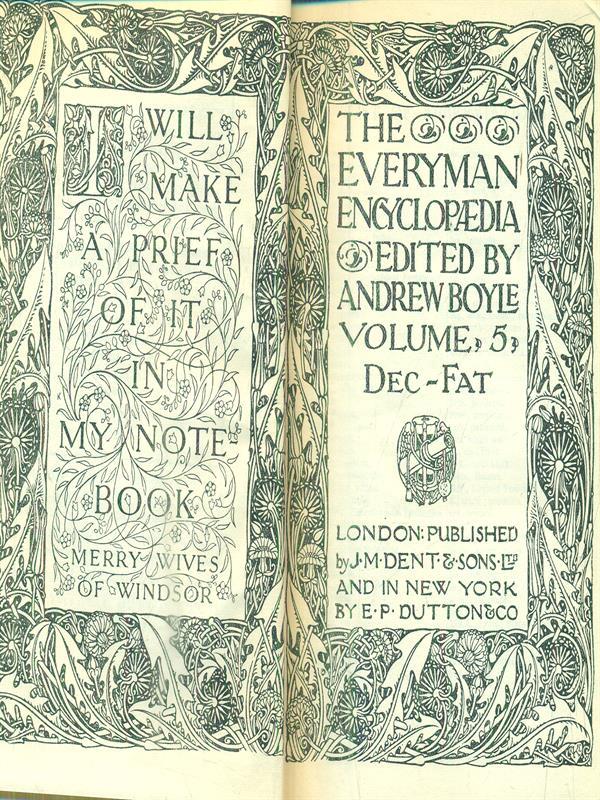 The Everyman Encyclopedia. Volume 5