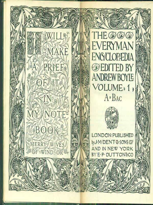 The Everyman Encyclopedia. Volume 1