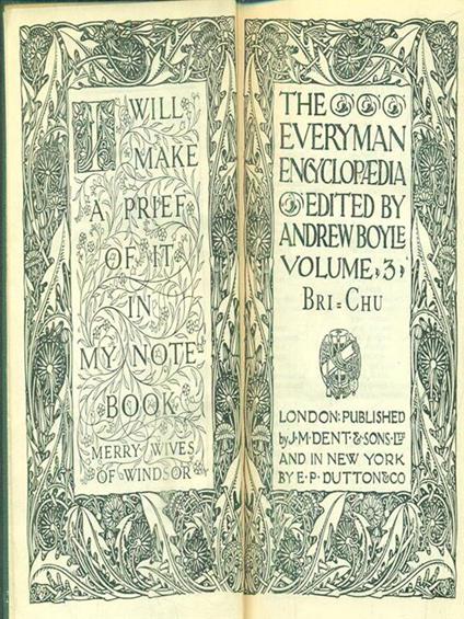 The Everyman Encyclopedia. Volume 3 - copertina