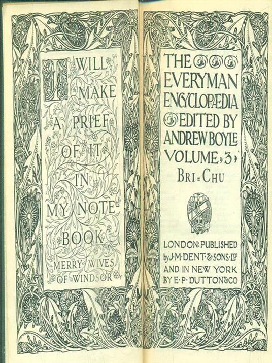 The Everyman Encyclopedia. Volume 3 - copertina