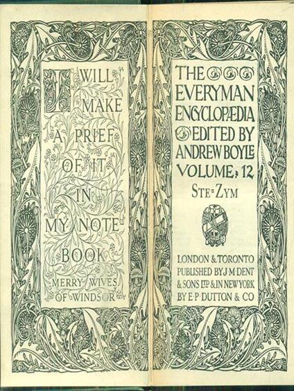 The Everyman Encyclopedia. Volume 12 - copertina