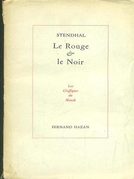 Le Rouge et Le Noir - Stendhal - copertina