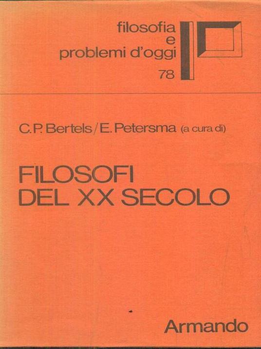 Filosofi del XX secolo - copertina