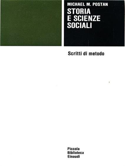 Storia e scienze sociali - Michael M. Postan - copertina