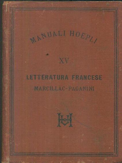 Letteratura francese - copertina