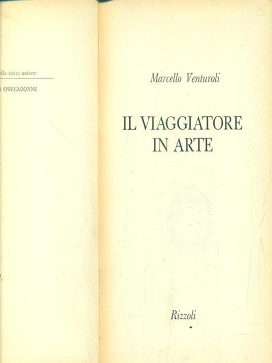 Il  viaggiatore in arte - Marcello Venturoli - copertina