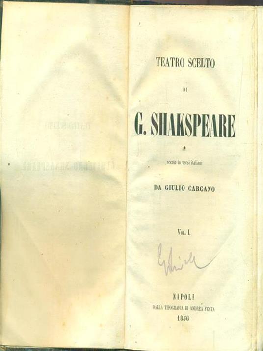 Teatro scelto. Vol 1 - William Shakespeare - copertina