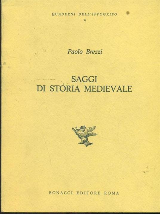 saggi di storia medievale - copertina
