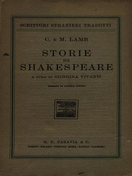 Storie da Shakespeare - Charles Lamb - copertina