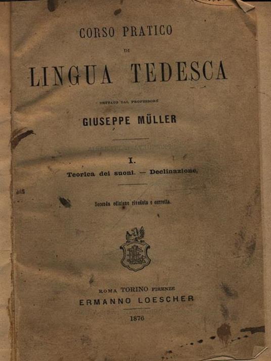 Corso pratico di lingua tedesca vol. I - copertina