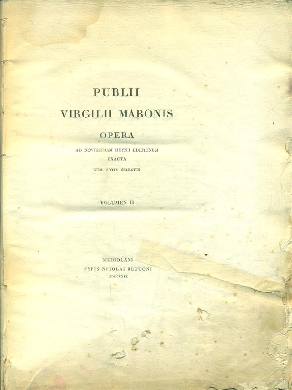 Opera. Ad novissimam Heynii editionem exacta cum notis selectis. Volumen II