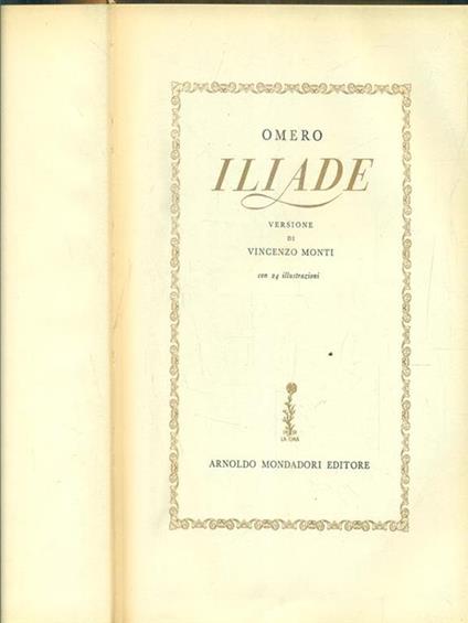 Iliade - Omero - copertina