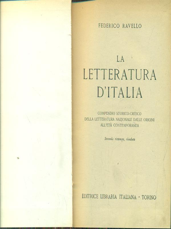 La letteratura d'italia