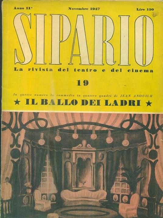 Sipario. 19/ Novembre 1947 - copertina