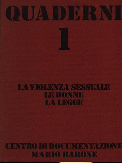 La violenza sessuale le donne la legge - copertina