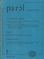 Parol. Quaderni d'arte 1/marzo 1985