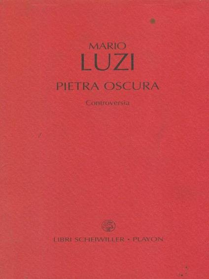 Pietra oscura - Mario Luzi - copertina