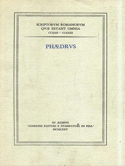 Phaedrus - copertina