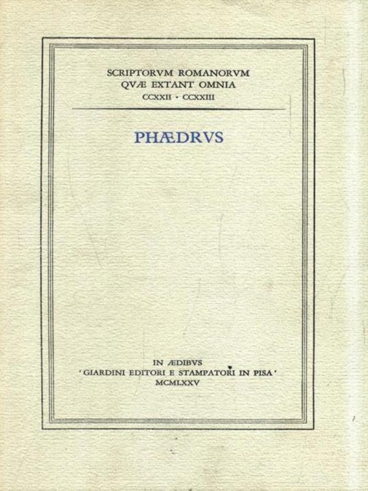 Phaedrus - copertina