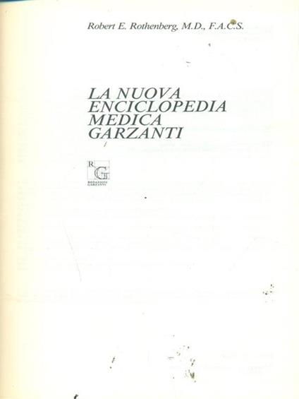 Medicina - Robert E. Rothenberg - copertina