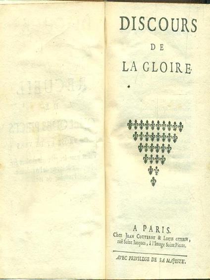 Discours de La Gloire - copertina