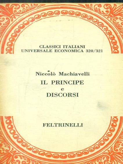 Il Principe e discorsi - Niccolò Machiavelli - copertina