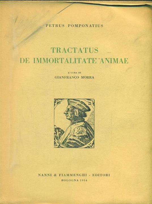 Tractatus de immortalitate animae - copertina