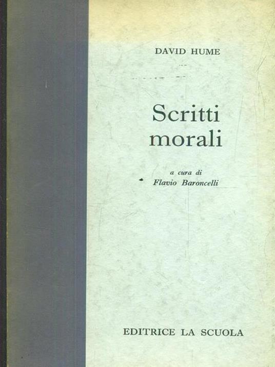 Scritti morali - David Hume - copertina