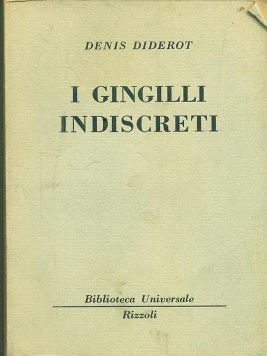 I gingilli indiscreti - Denis Diderot - copertina