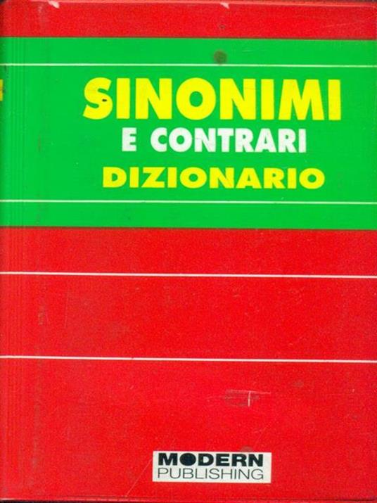 Sinonimi e Contrari dizionario - copertina