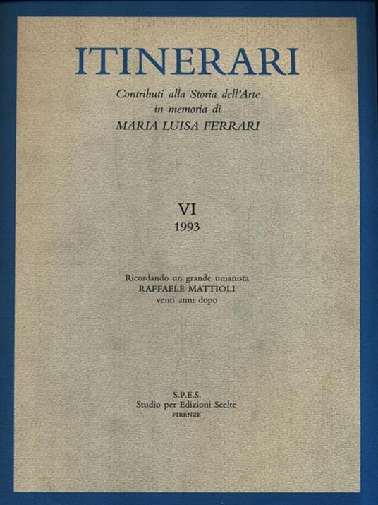 Itinerari VI/1993 - copertina