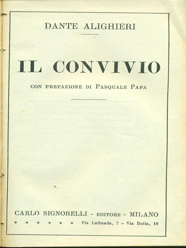 Il  Convivio