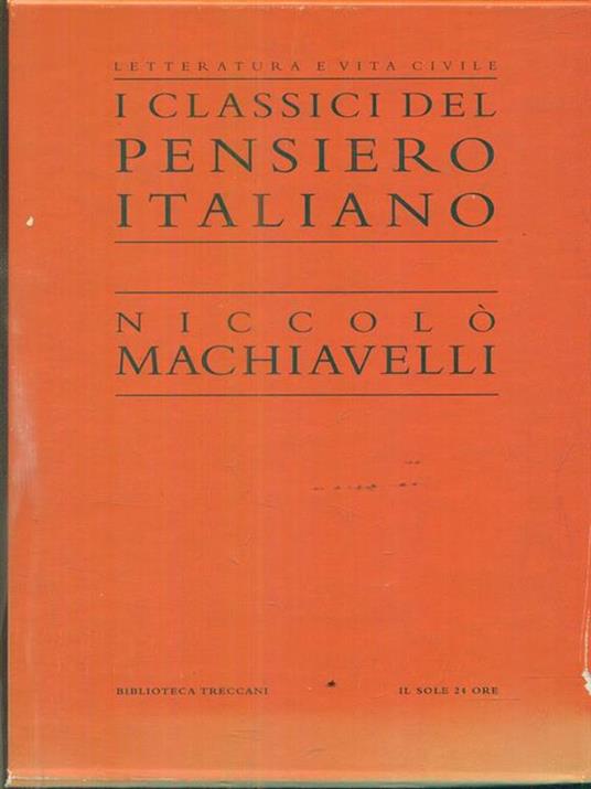 Niccolò Machiavelli - copertina