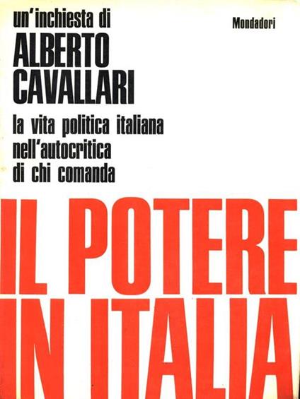Il potere in Italia - Alberto Cavallari - copertina