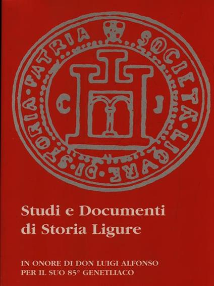 Studi e documenti di storia ligure - copertina