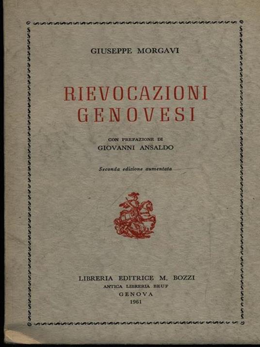 Rievocazioni genovesi - Giuseppe Morgavi - copertina