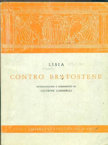 Contro Eratostene - Lisia - copertina