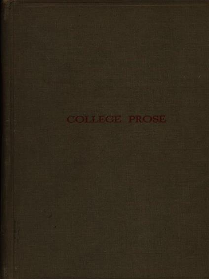 College prose - copertina