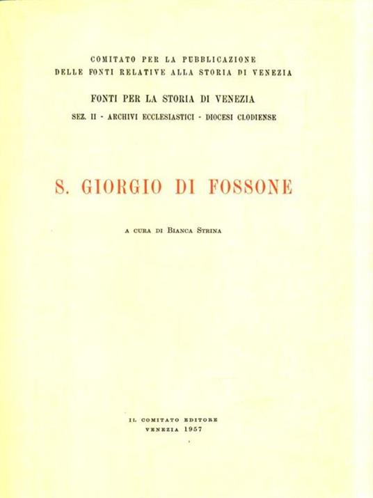 S. Giorgio di Fossone - copertina