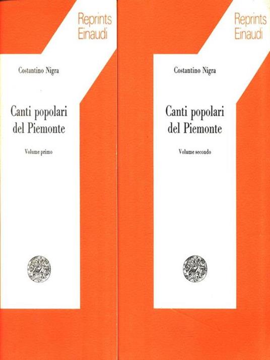 Canti popolari del Piemonte - Costantino Nigra - copertina