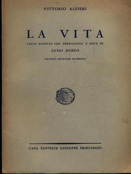 La vita - Vittorio Alfieri - copertina