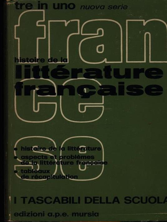 Histoire de la litterature francaise - copertina