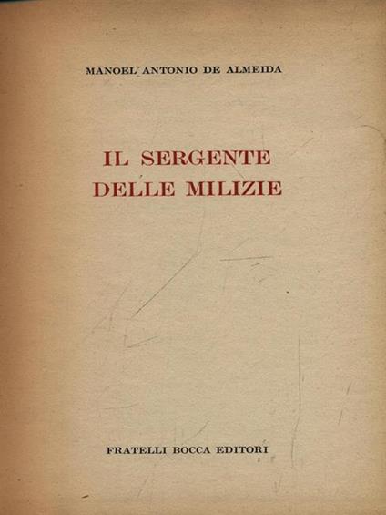 Il sergente delle milizie - copertina