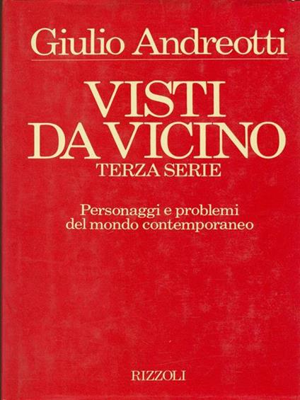 Visti da vicino. Terza serie - Giulio Andreotti - copertina