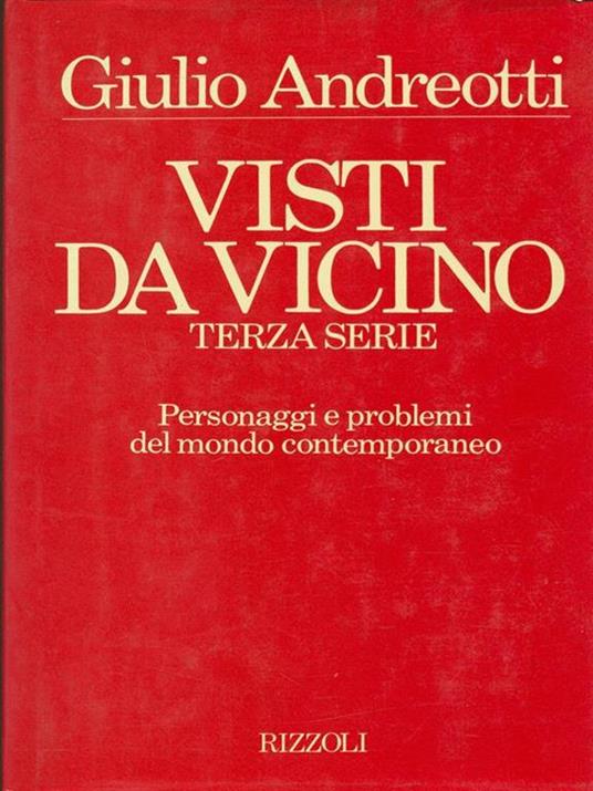 Visti da vicino. Terza serie - Giulio Andreotti - copertina