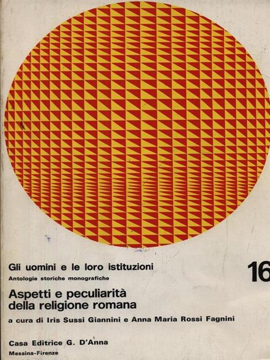 Aspetti e peculiarità della religione romana - copertina