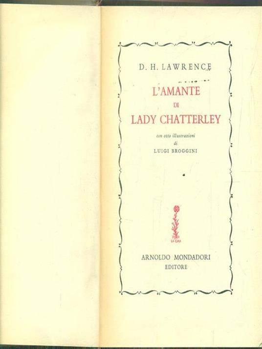 L' amante di Lady Chatterley - copertina
